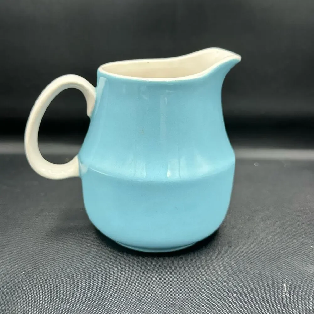 Vintage Creamer Mikasa Cera-Stone Blue Gigi Pattern Made in Japan